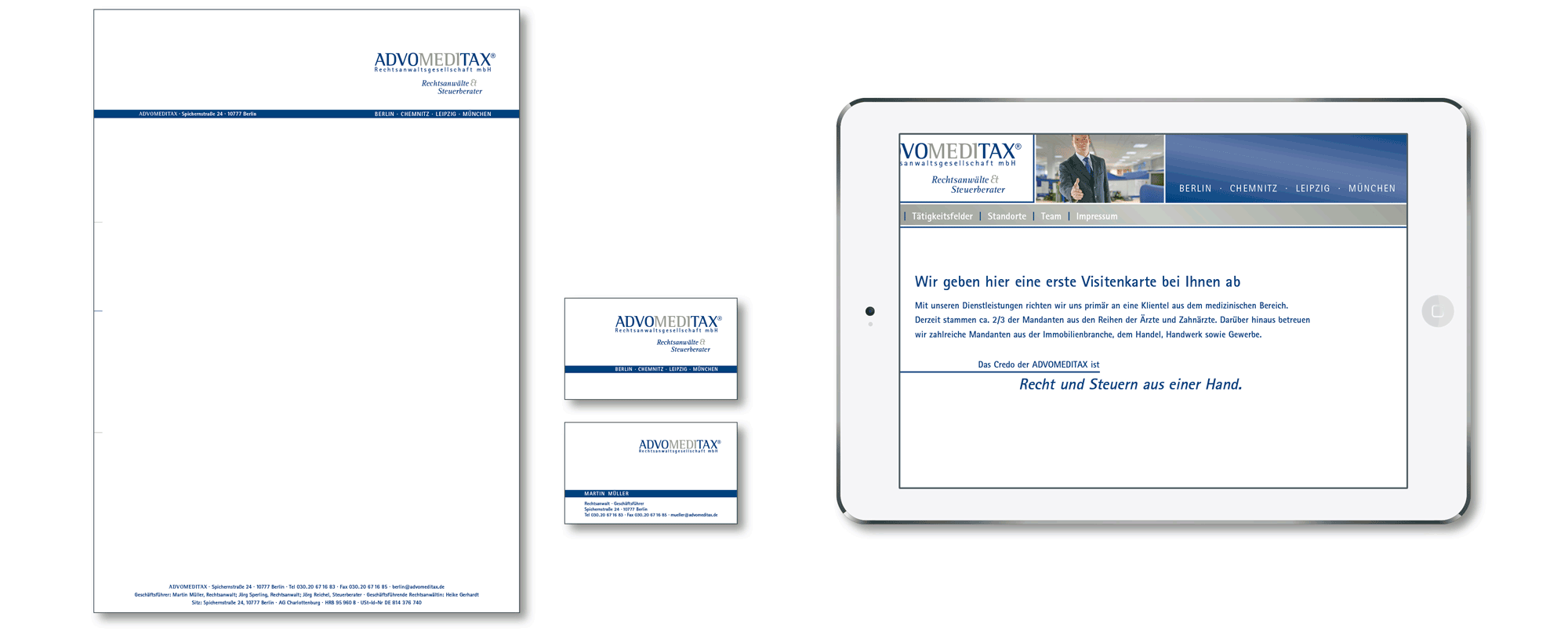Klassische Geschäftsausstattung – Logoentwurf&nbsp;| Briefpapier&nbsp;| Visitenkarte&nbsp;| Internetpräsenz.